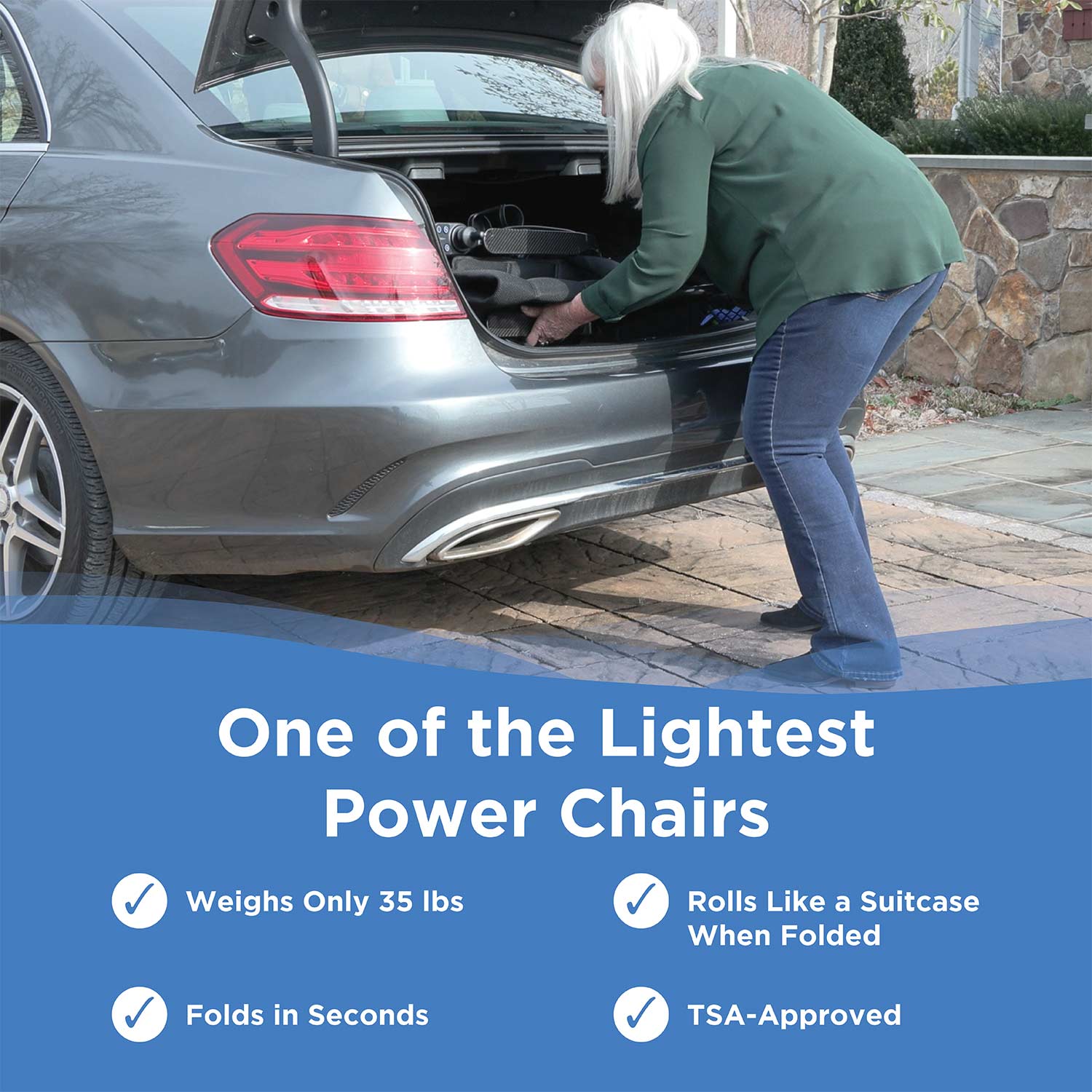Journey Air Lightweight Folding Power WheelChair