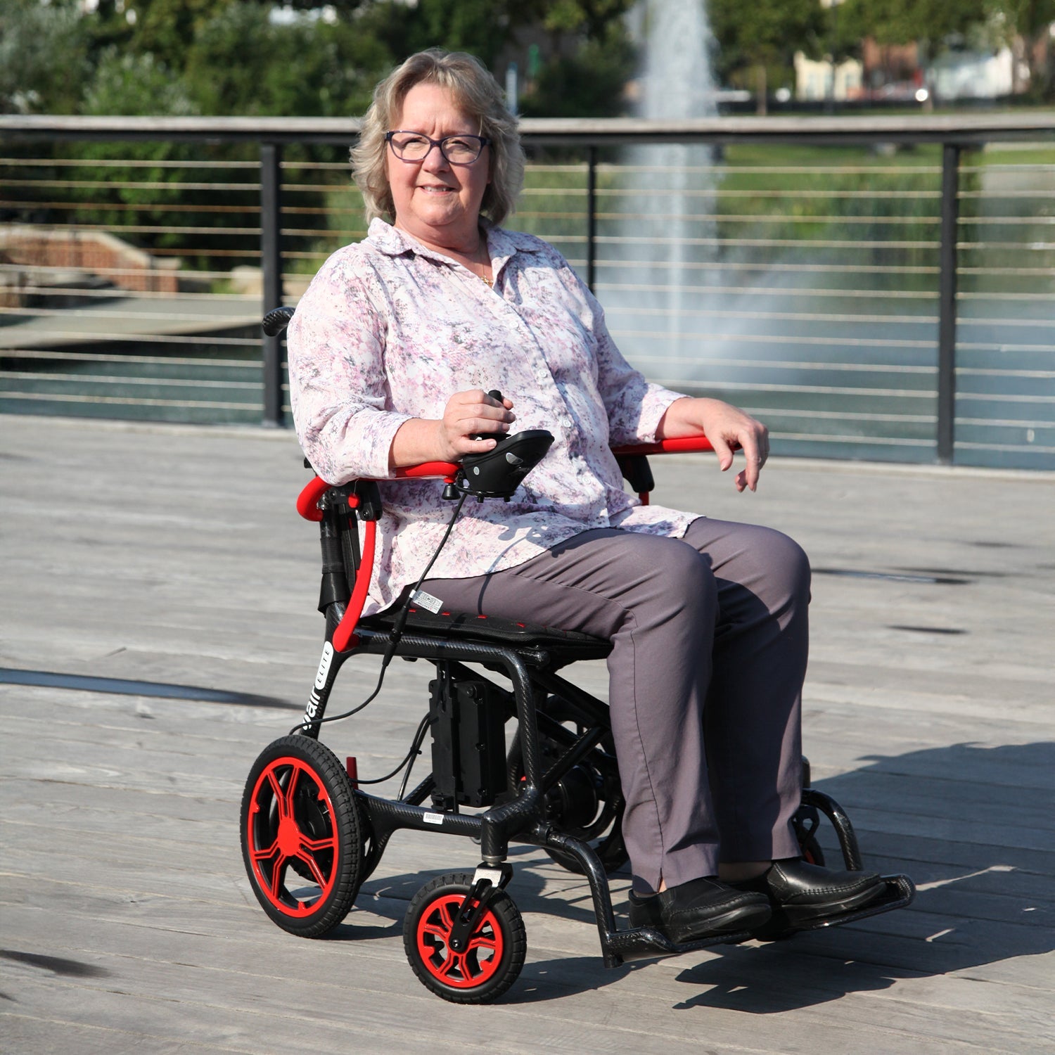 Journey Air Elite Lightweight Folding Power WheelChair with Carbon Fiber Frame