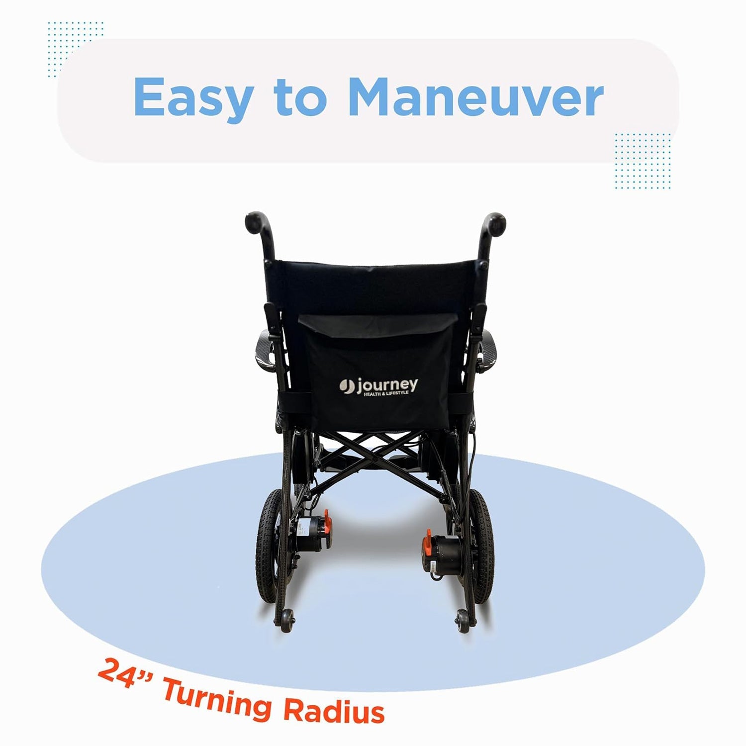 Journey Air Elite Lightweight Folding Power WheelChair with Carbon Fiber Frame