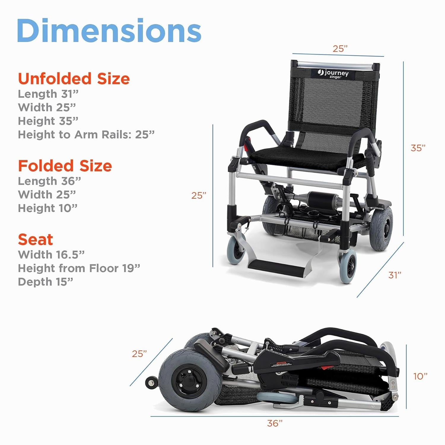Journey Zinger Folding Power WheelChair