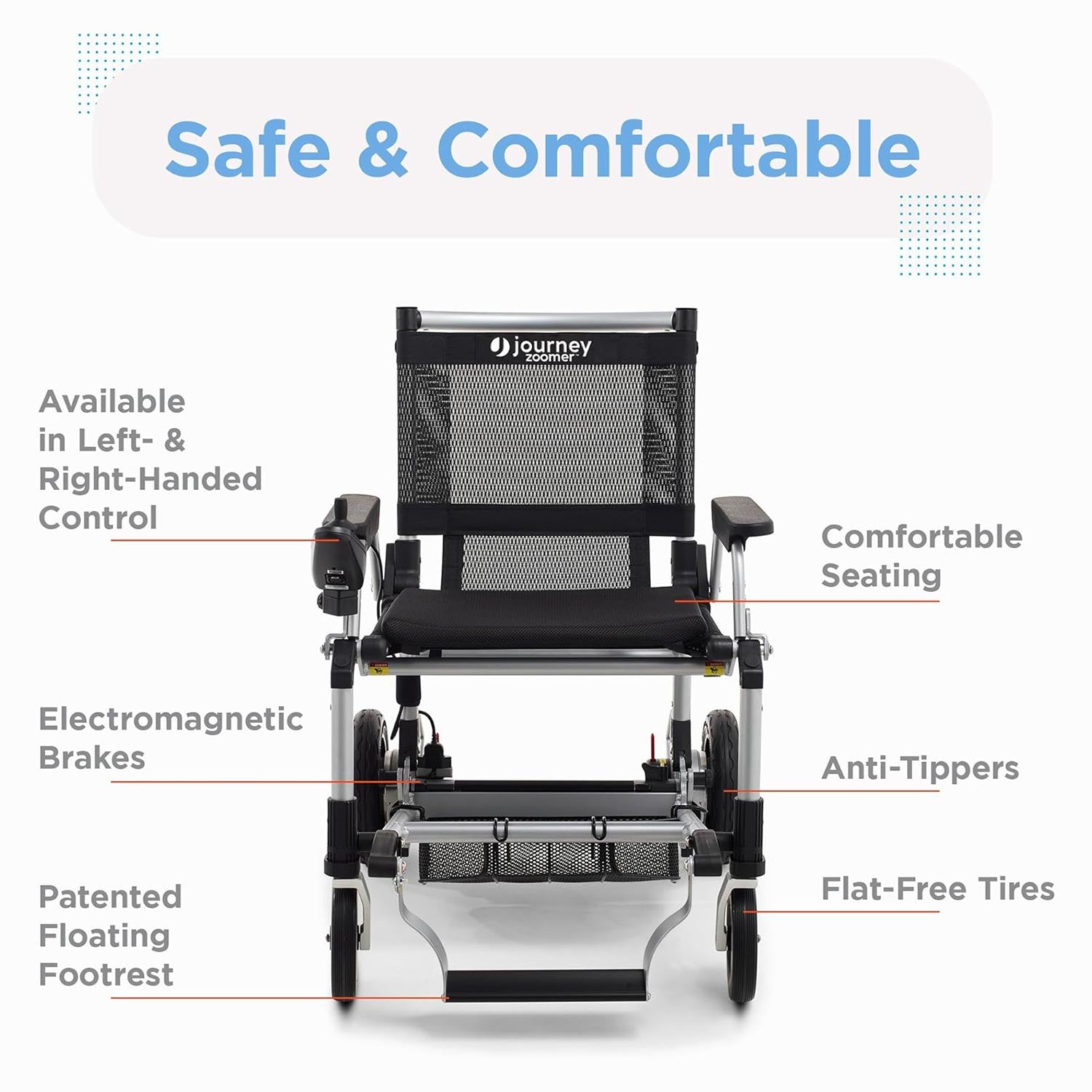 Journey Zoomer Lightweight Folding Power WheelChair